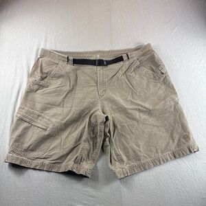 Mountain Hardwear Cargo Shorts Mens XXL Beige Utility w/Belt 11" Outdoors READ